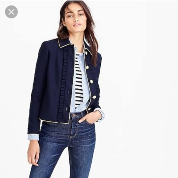 J. Crew Jackets & Blazers - J. Crew Lady Jacket with Ruffles 8